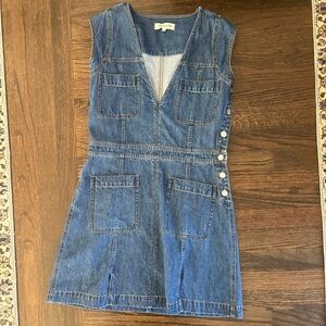 Madewell Denim Cap Sleeve mini Dress with Pockets - Size 6